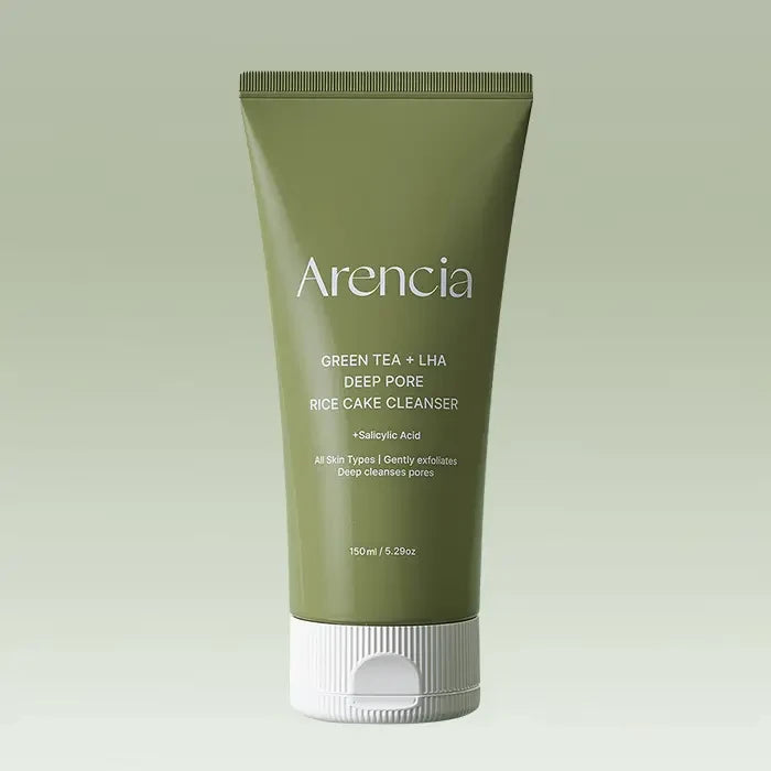 Arencia Green Tea + LHA Deep Pore Rice Cake Cleanser - 150g