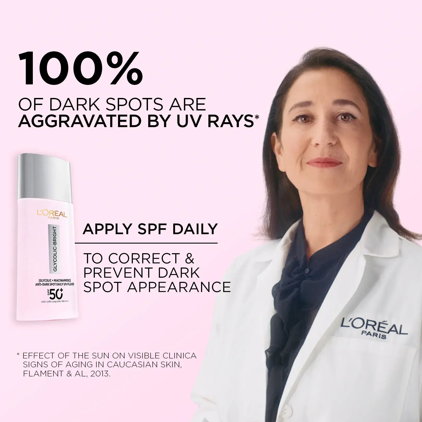 LOreal Glycolic Bright SPF 50+ UV Fluid: Anti-Dark Spot & Glowing Sunscreen