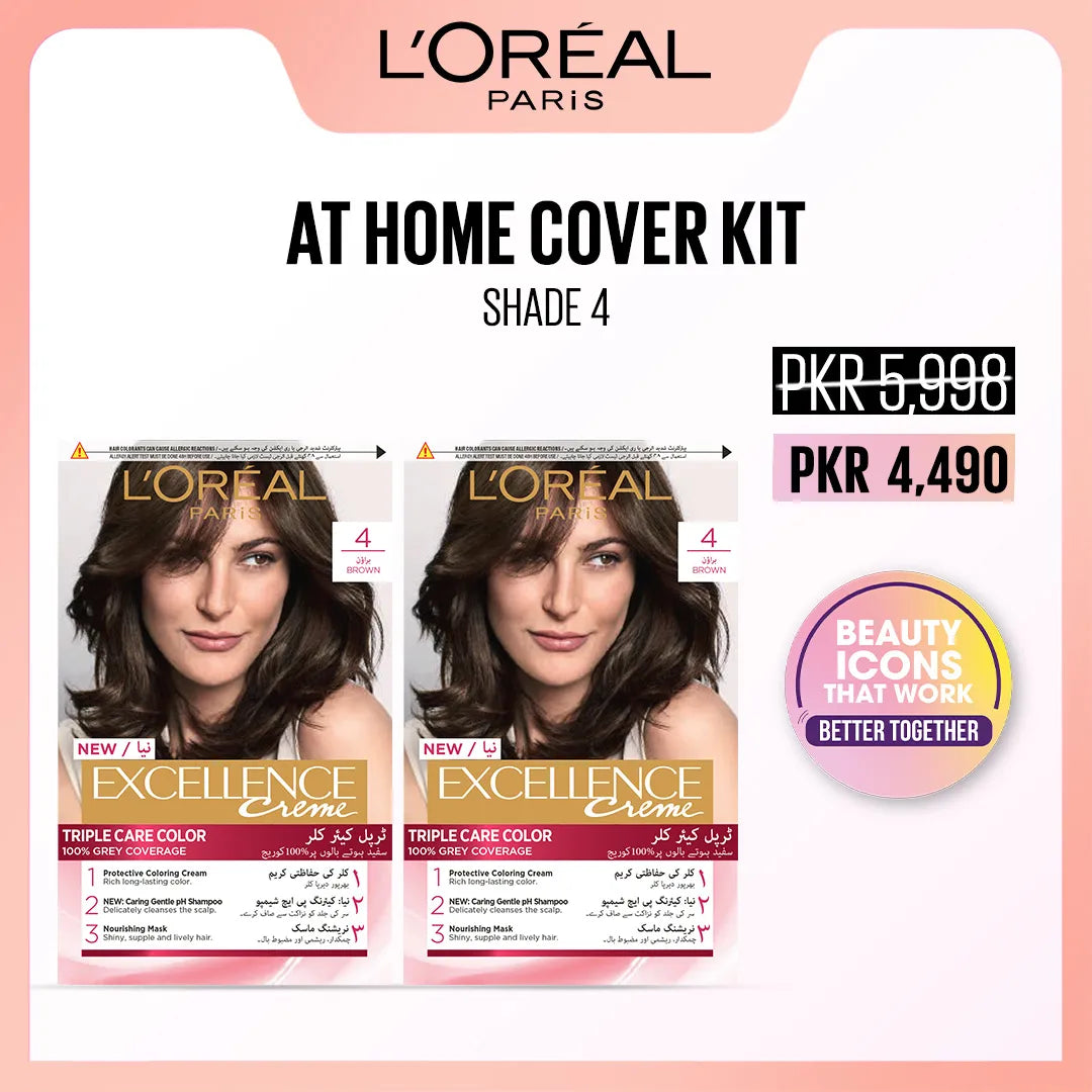 L'Oreal Paris  At Home Cover Kit - Shade 4