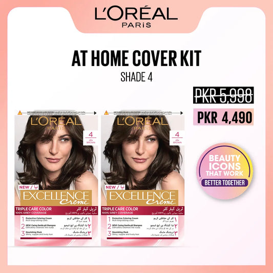 L'Oreal Paris  At Home Cover Kit - Shade 4