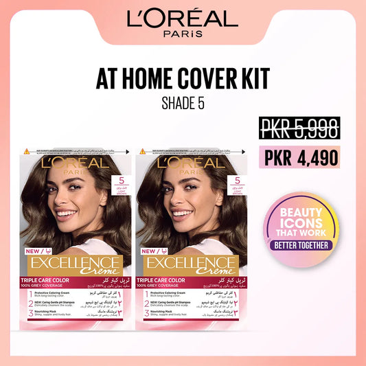L'Oreal Paris  At Home Cover Kit - Shade 5