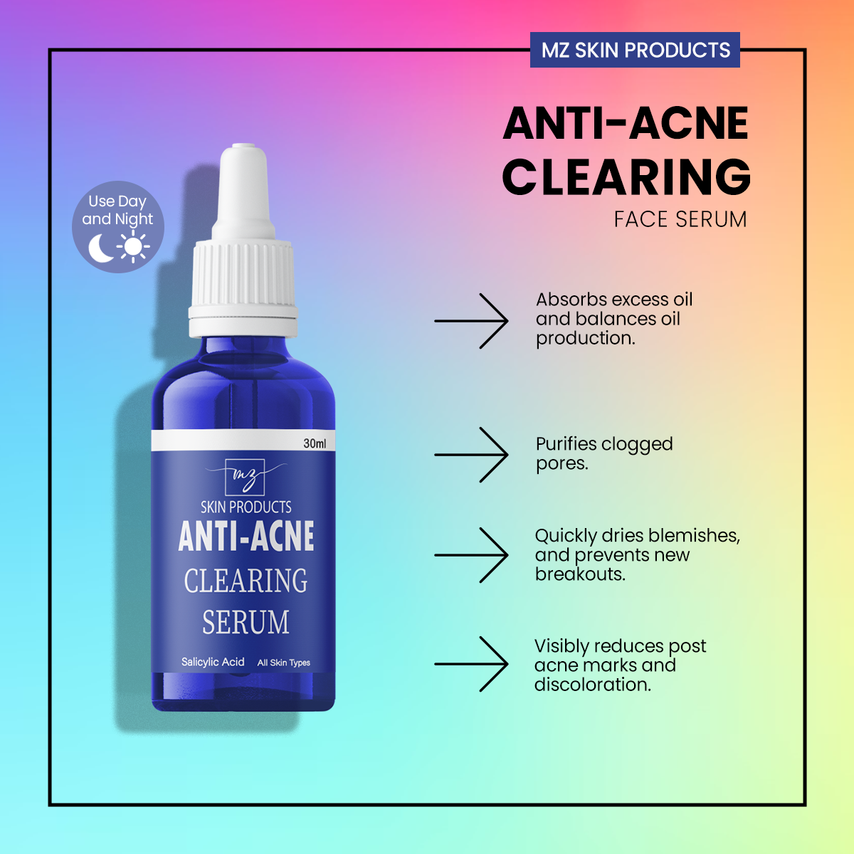 MzSkin Anti – Acne Clearing Serum - 30ml