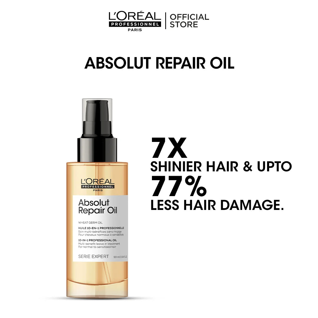 Loreal Professionnel Serie Expert Absolut Repair Oil Leave In Treatment - 90ml - For Dry And Damaged Hair