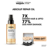 Loreal Professionnel Serie Expert Absolut Repair Oil Leave In Treatment - 90ml + Free Silk Scrunchies