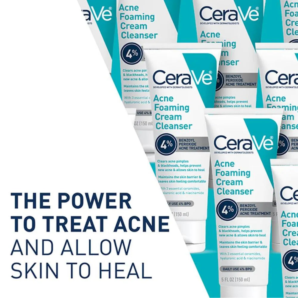 CeraVe Acne Foaming Cream Cleanser 4% BPO - 150ml