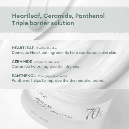 Anua Heartleaf Intense Calming Cream - 50ml