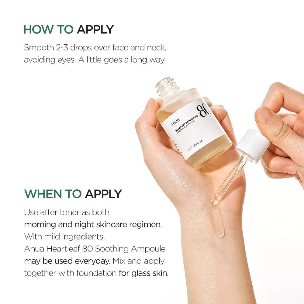 Anua Heartleaf 80% Soothing Ampoule - 30ml