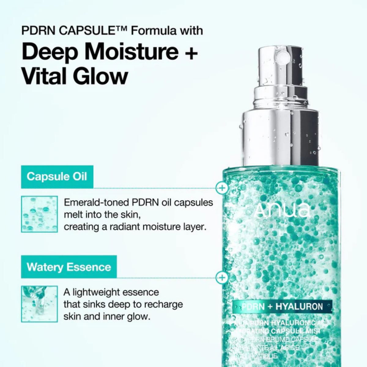 Anua PDRN Hyaluronic Acid Hydrating Capsule Mist - 100ml