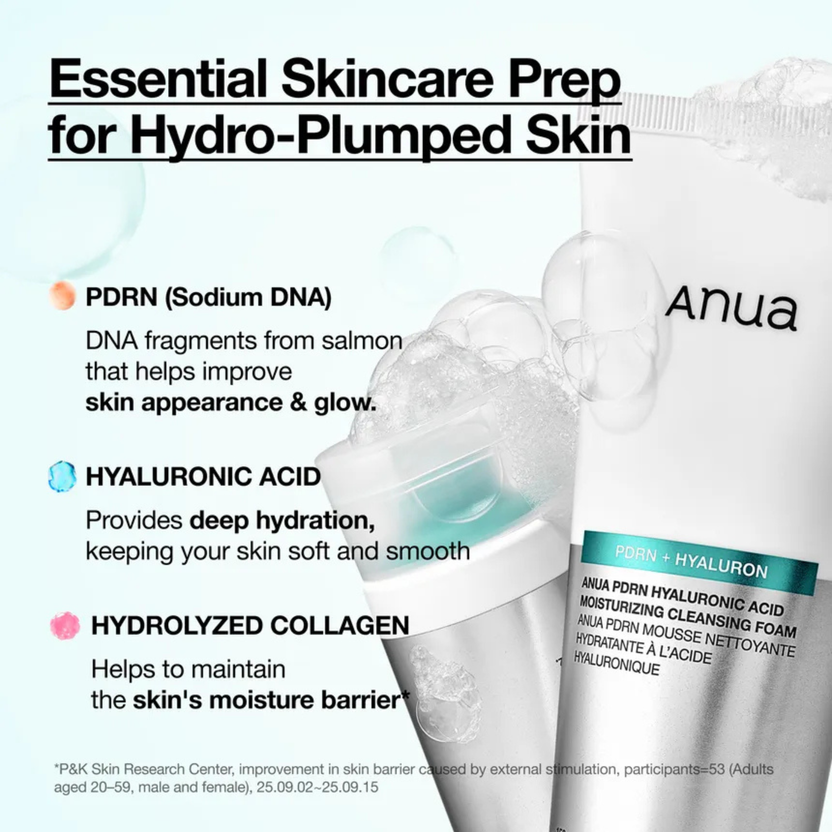 Anua PDRN Hyaluronic Acid Moisturizing Cleansing Foam - 150ml