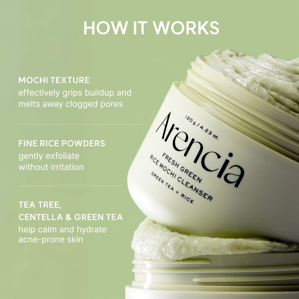 Arencia Fresh Green Rice Mochi Cleanser - 120g