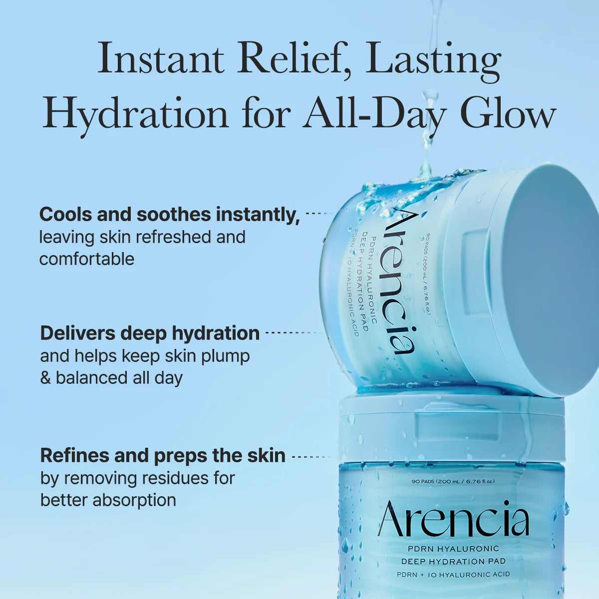 Arencia PDRN Hyaluronic Deep Hydration Pads - 90pcs
