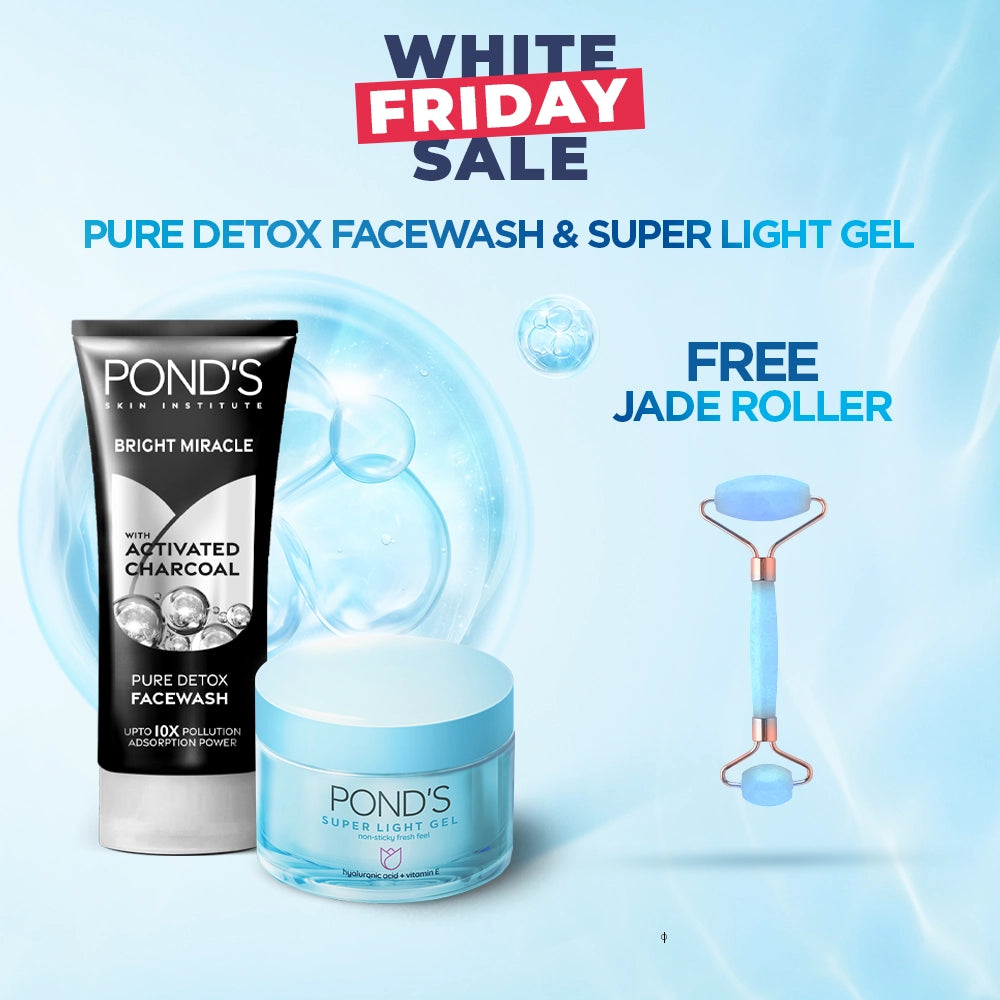 Bundle Pure Detox Facewash & Light Moisturiser and Get Free Jade Roller