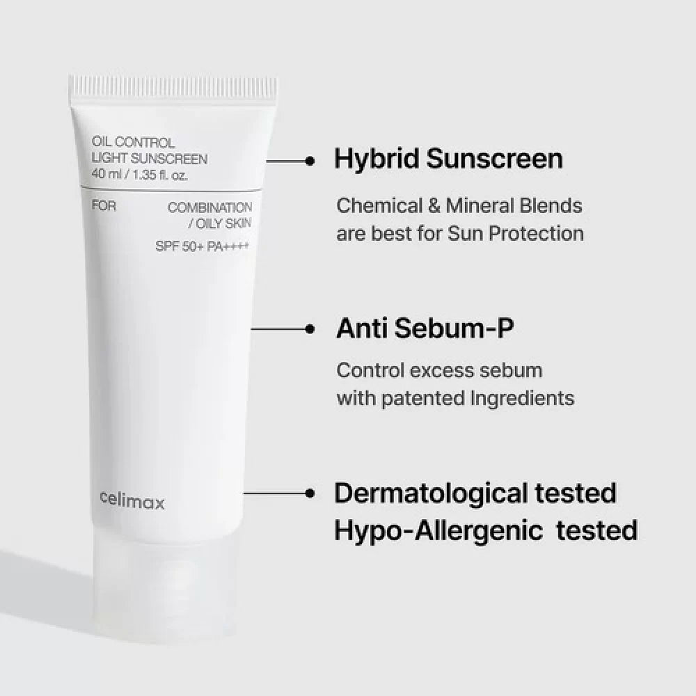 Celimax Oil Control Light Sunscreen SPF 50+ PA++++ - 40ml