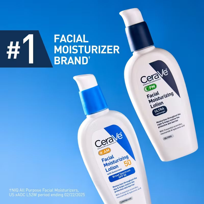 CeraVe PM Facial Moisturizing Lotion with Sunscreen