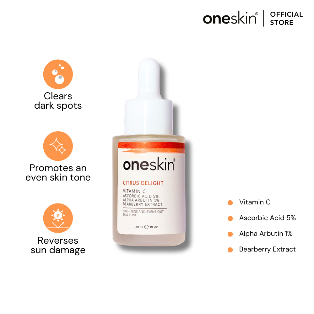 Citrus Delight - Vitamin C 5%, Alpha Arbutin 1%. Bearberry - 30ml - Premium Serums from Oneskin - Just Rs 1450! Shop now at Cozmetica