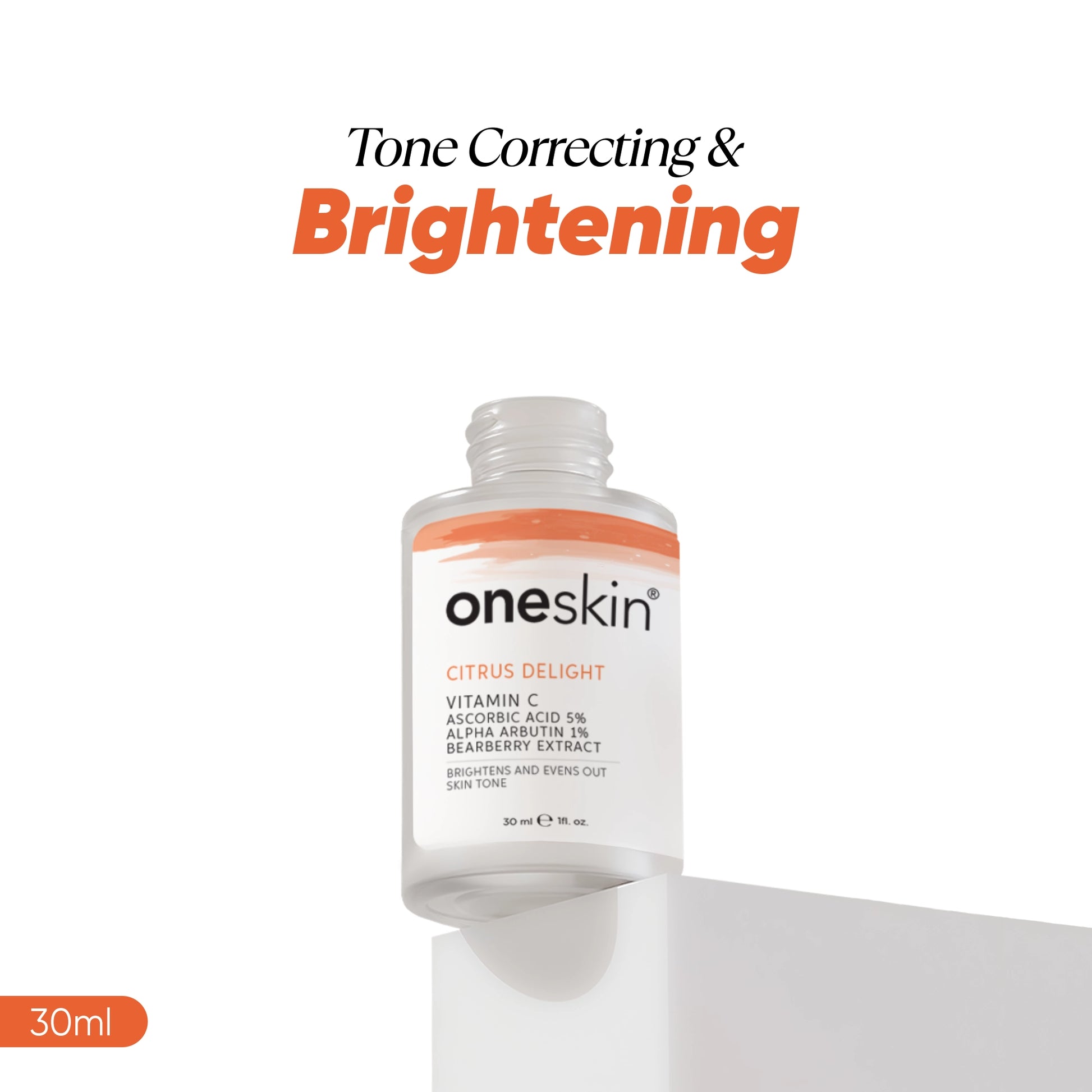 Oneskin Citrus Delight - Vitamin C 5%, Alpha Arbutin 1%. Bearberry - 30ml