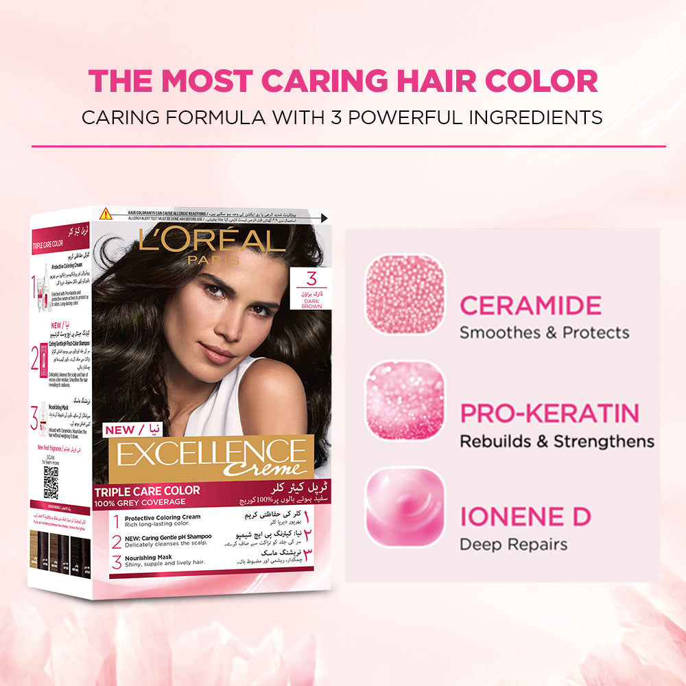 LOreal Paris Excellence Crème Hair Color - 7.7 Honey Brown