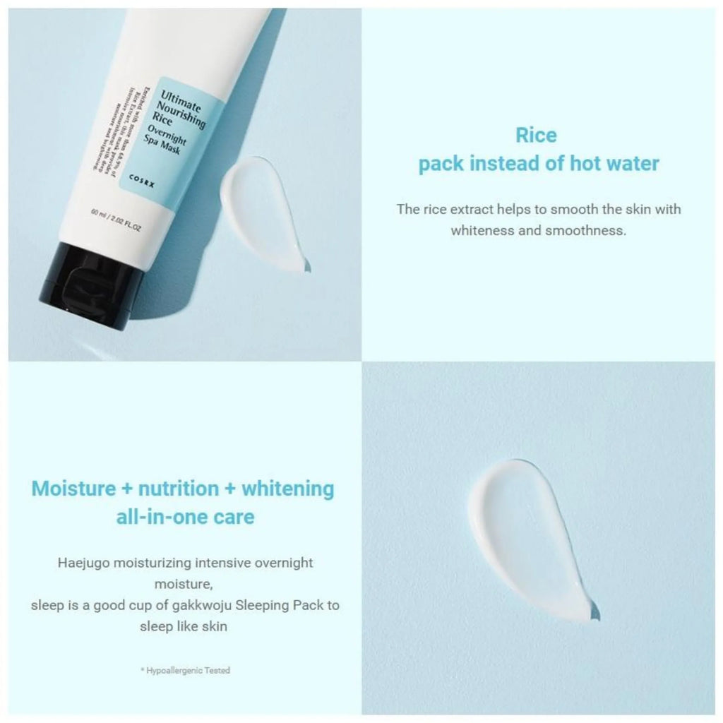 COSRX Ultimate Nourishing Rice Overnight Spa Mask - 60Ml