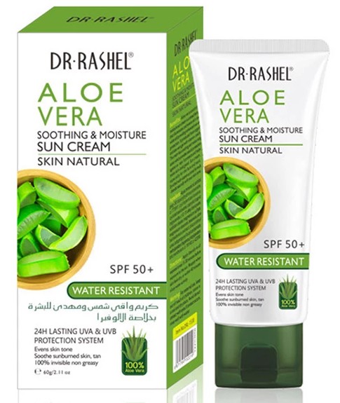 Dr Rashel Aloe Vera Soothing & Moisture Sun Cream Water Resistant 60 G Spf 50+
