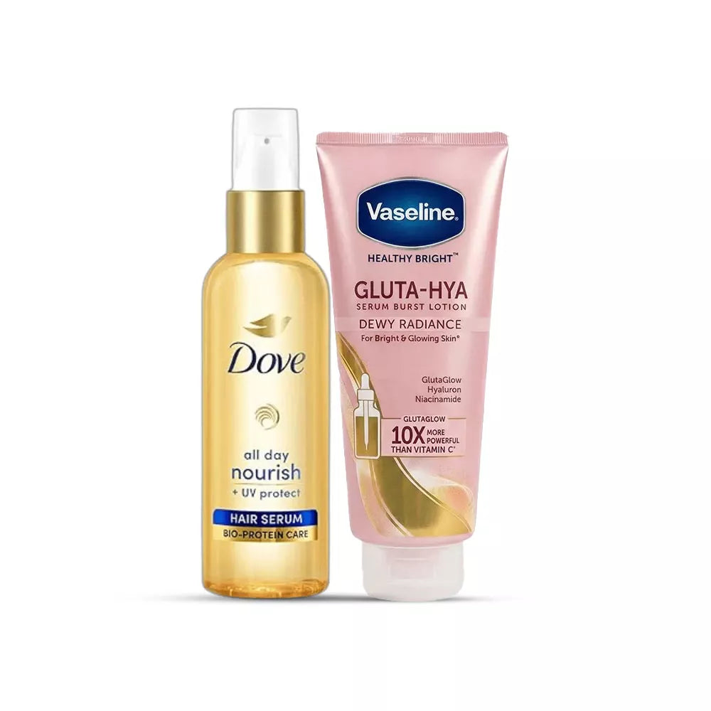 Dove Hair Serum + Gluta Hya Dewy Radiance 70ml