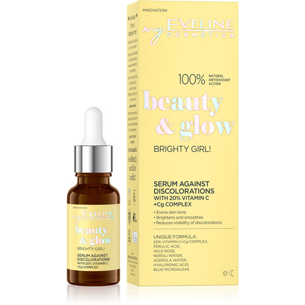 Eveline Beauty and Glow Brighty Girl Serum Against Discolorations 20% Vitamin C + Cg Complex