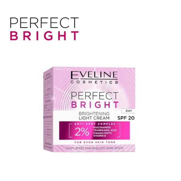 Eveline Perfect Bright Brightening 2% Light Day Cream SPF20 - 50ml