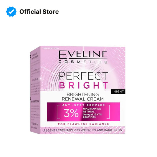 Eveline Perfect Bright Brightening 3% Renewal Night Cream - 50ml
