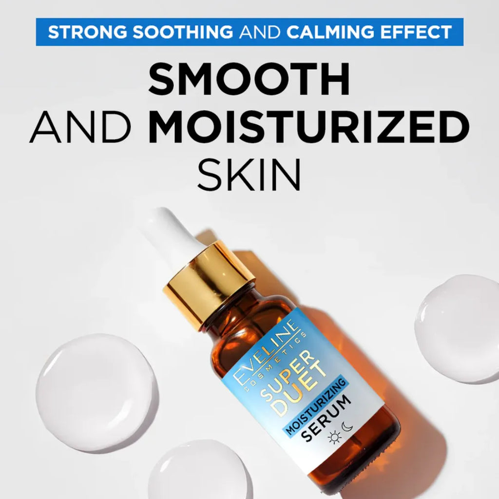 Eveline Super Duet 2% Hyaluronic Acid & D-Panthenol Moisturizing Serum - 18ml