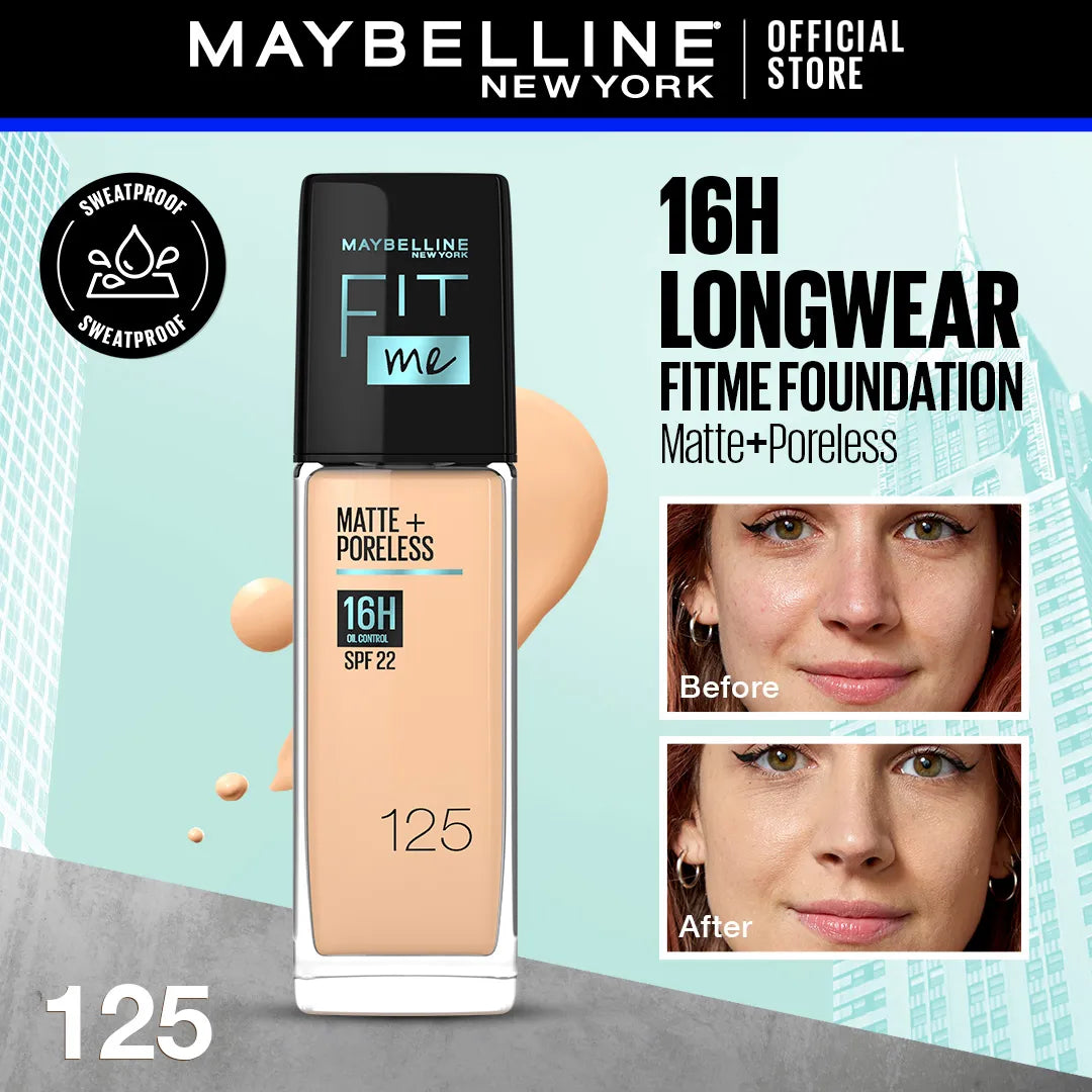 Maybelline Fit Me Matte & Poreless Liquid Foundation | Extra Coverage