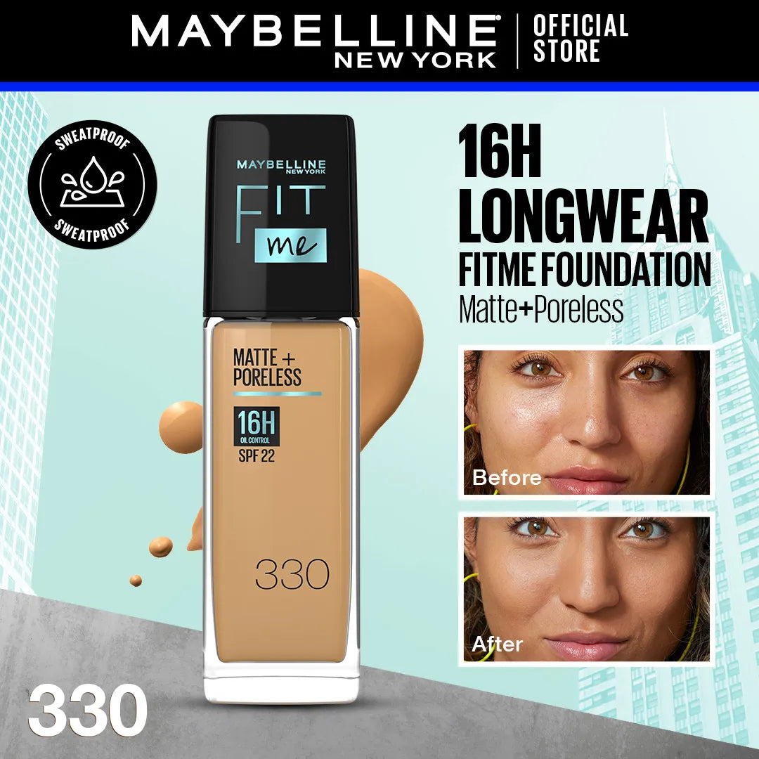 Maybelline Fit Me Matte & Poreless Liquid Foundation | Extra Coverage