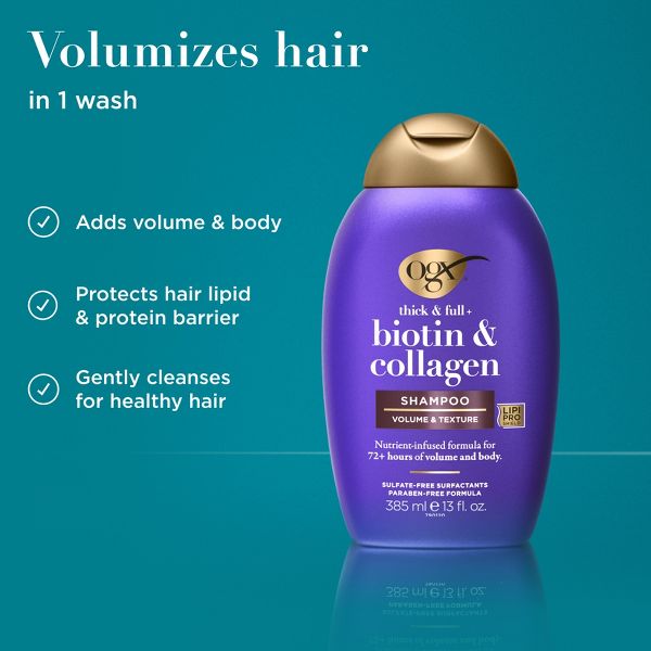 OGX Thick Full Biotin Collagen Shampoo - 385ml