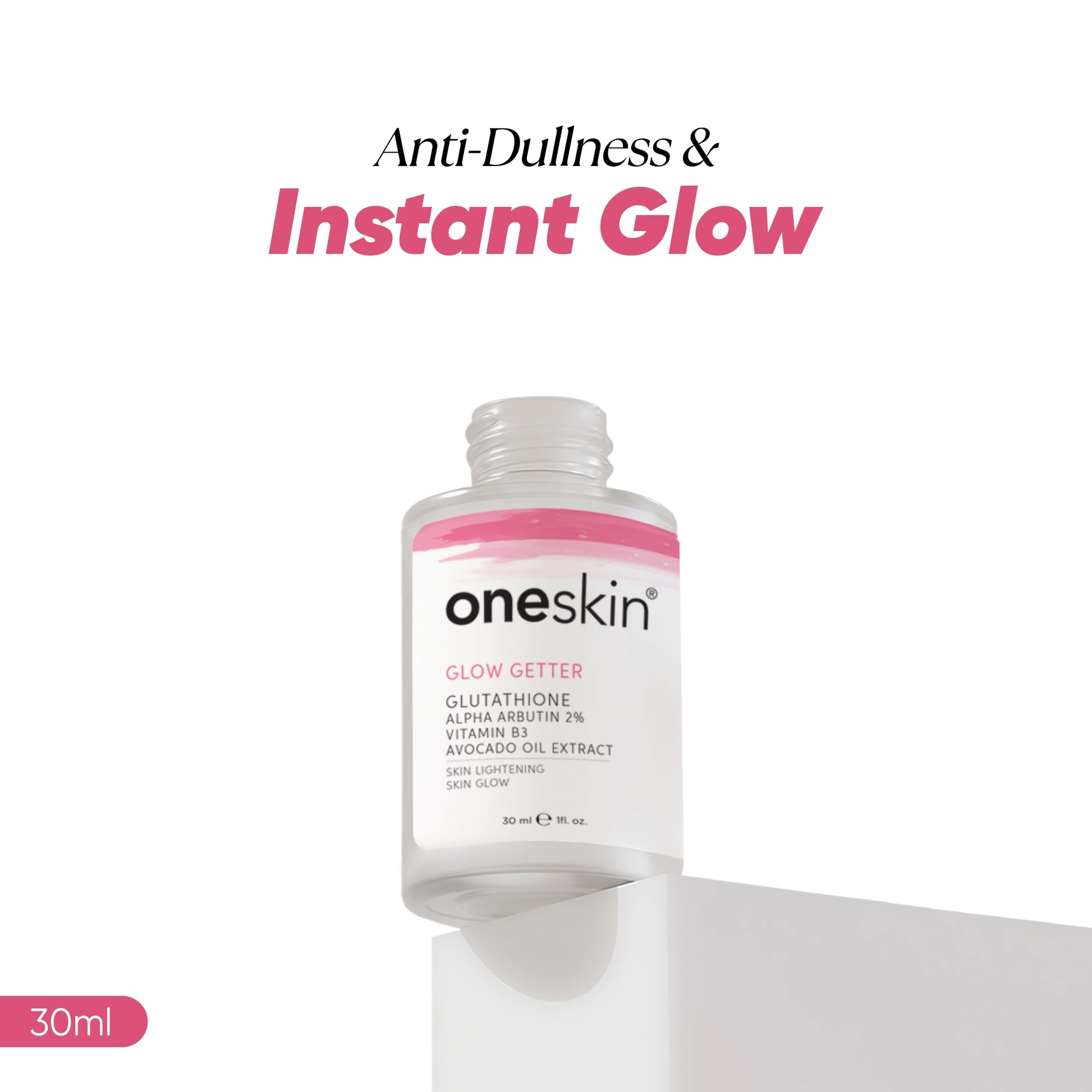 Glow Getter - Glutathione Alpha Arbutin 2%, Vitamin B3, Avocado Oil Extract - 30ml