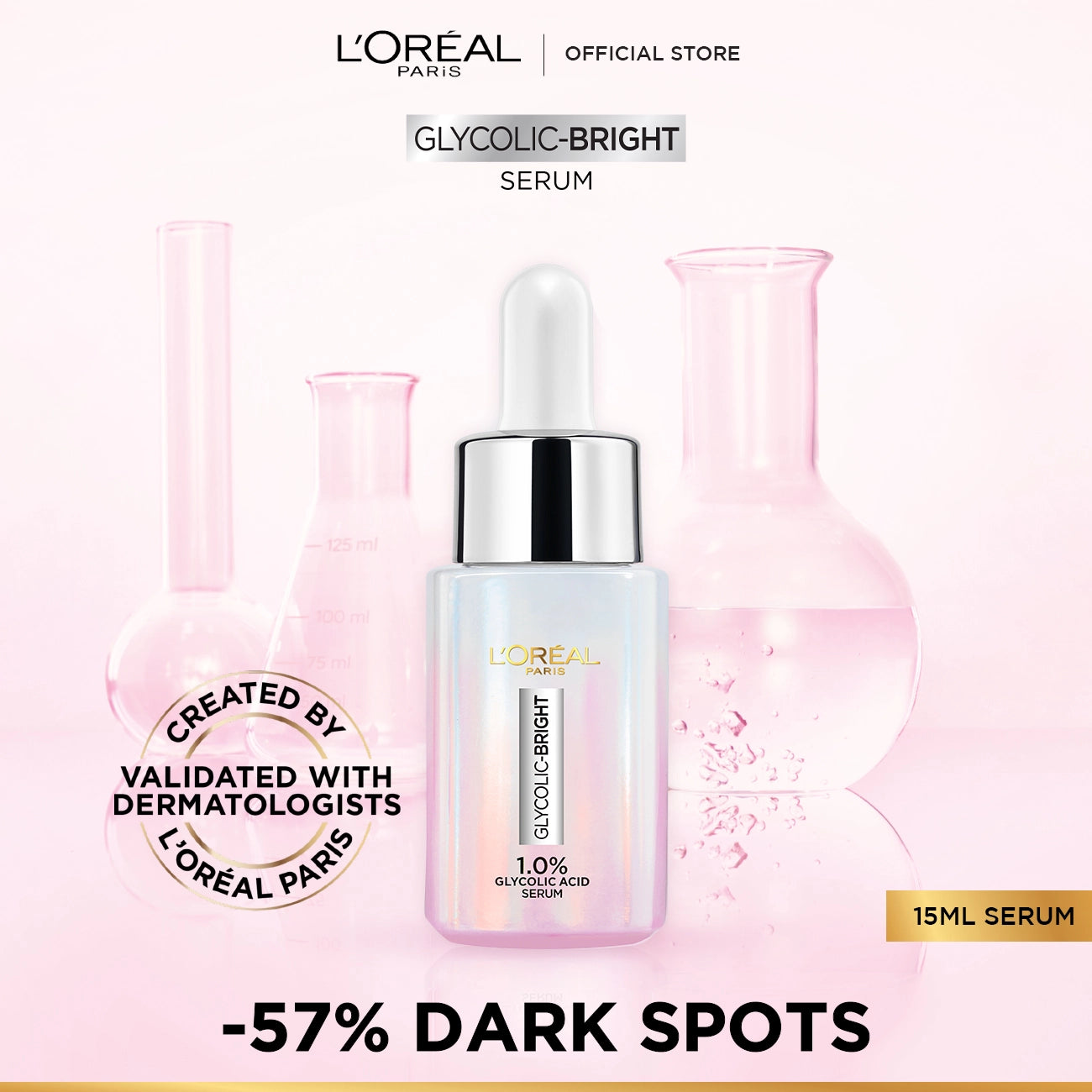 Loreal Paris Glycolic Bright Instant Glowing Face Serum 15ml
