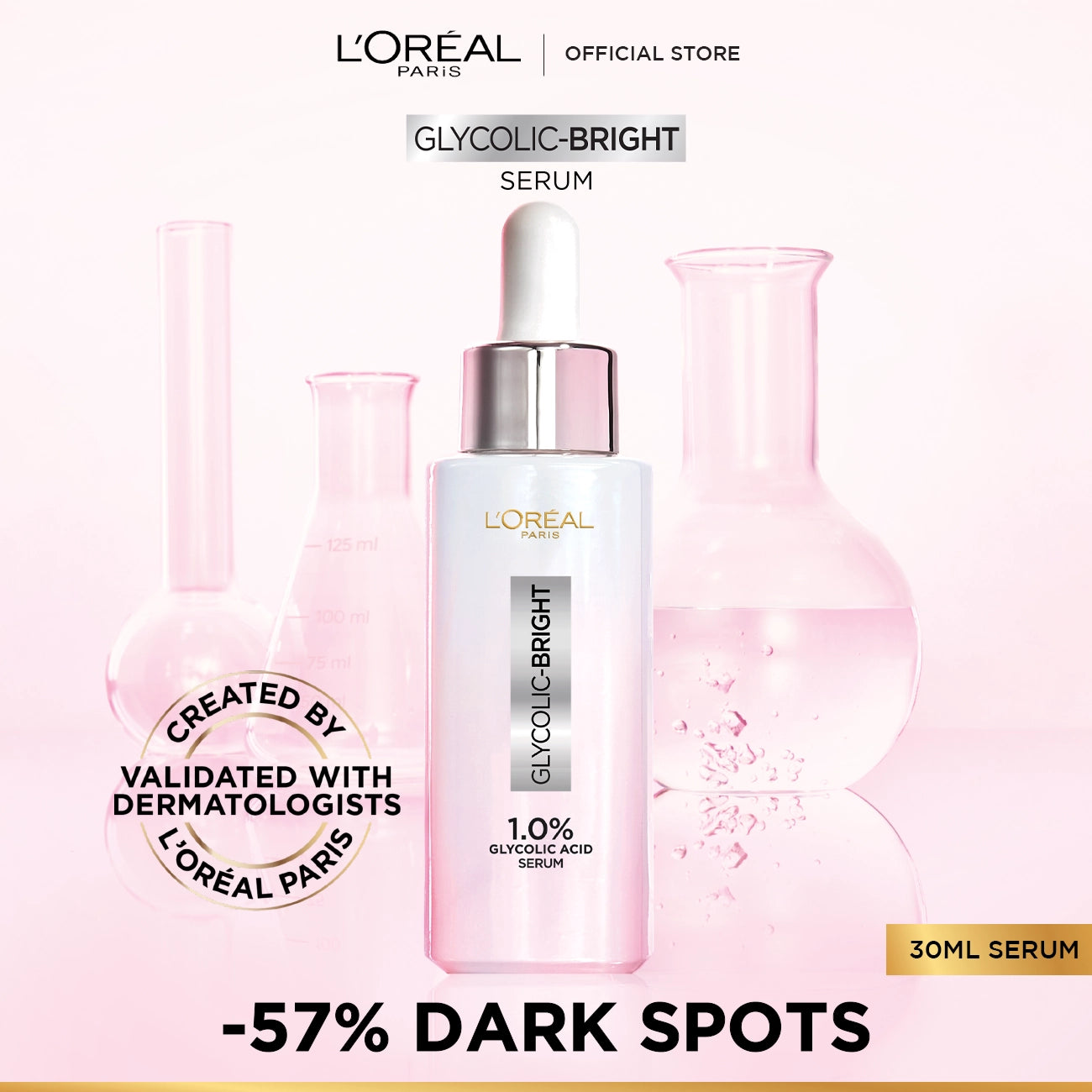 Loreal Paris Glycolic Bright Instant Glowing Face Serum – 30ml