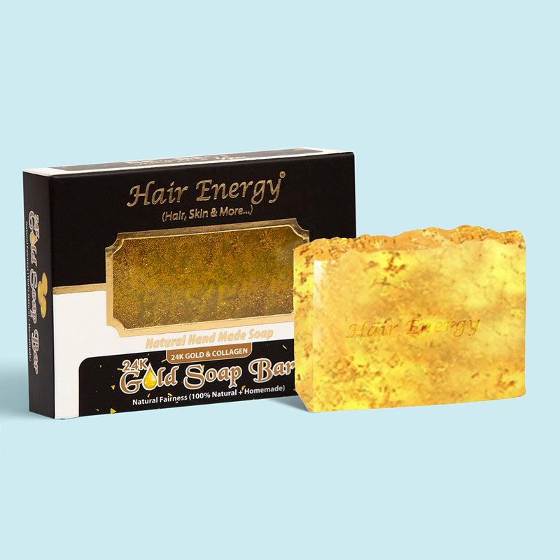 Hair Energy 100 Organic Aloevera Gel24K Gold & Collagen Soap Bar