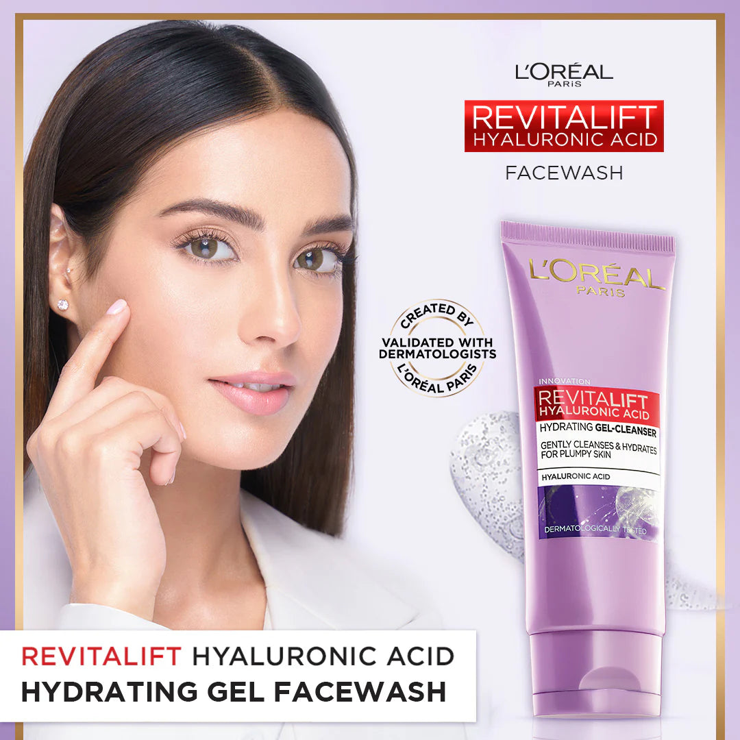 L’Oréal Paris - Revitalift Hyaluronic Acid Hydrating Gel Facewash 100ml