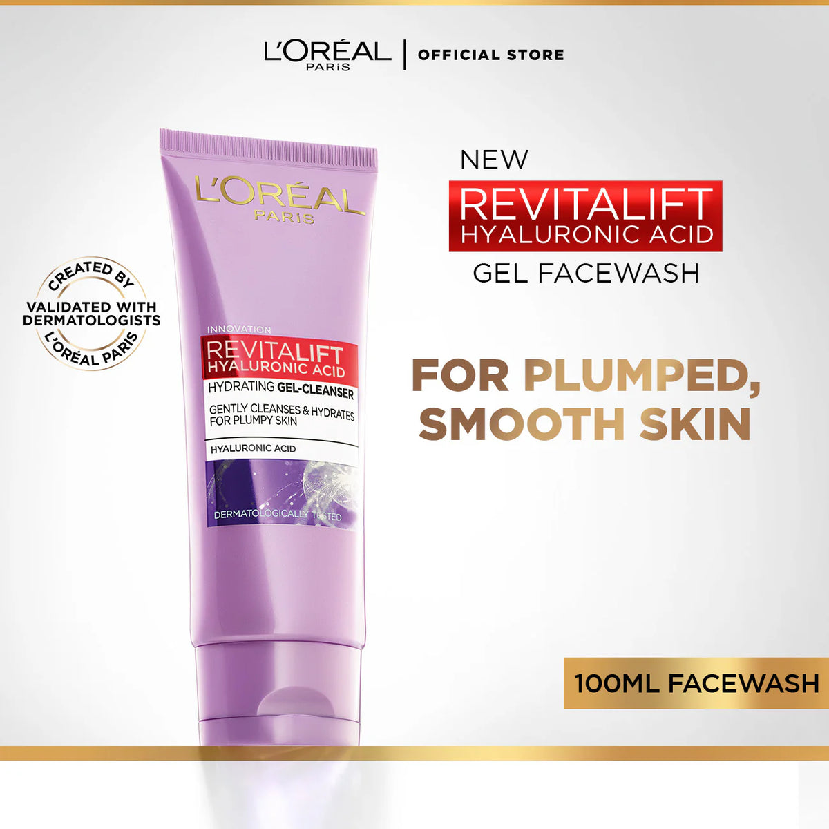 L’Oréal Paris - Revitalift Hyaluronic Acid Hydrating Gel Facewash 100ml