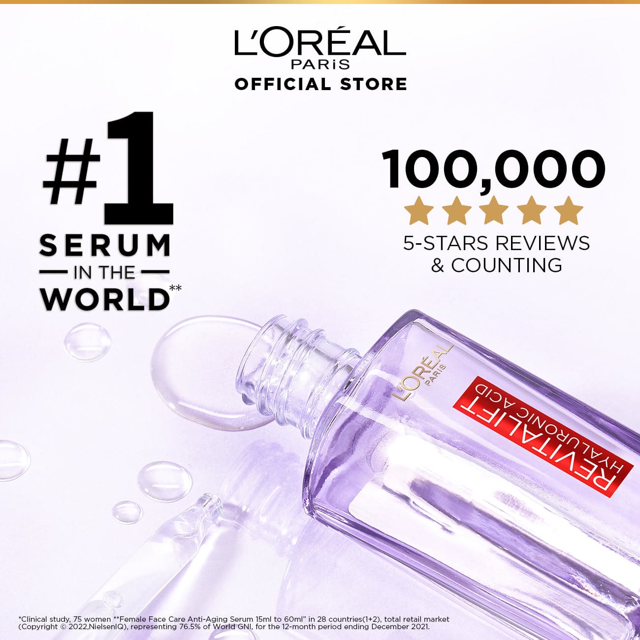 L'Oreal Serum with 1.5 % Hyaluronic Acid (15ml) for all Skin types - Premium Serums from Loreal Paris - Just Rs 1529! Shop now at Cozmetica