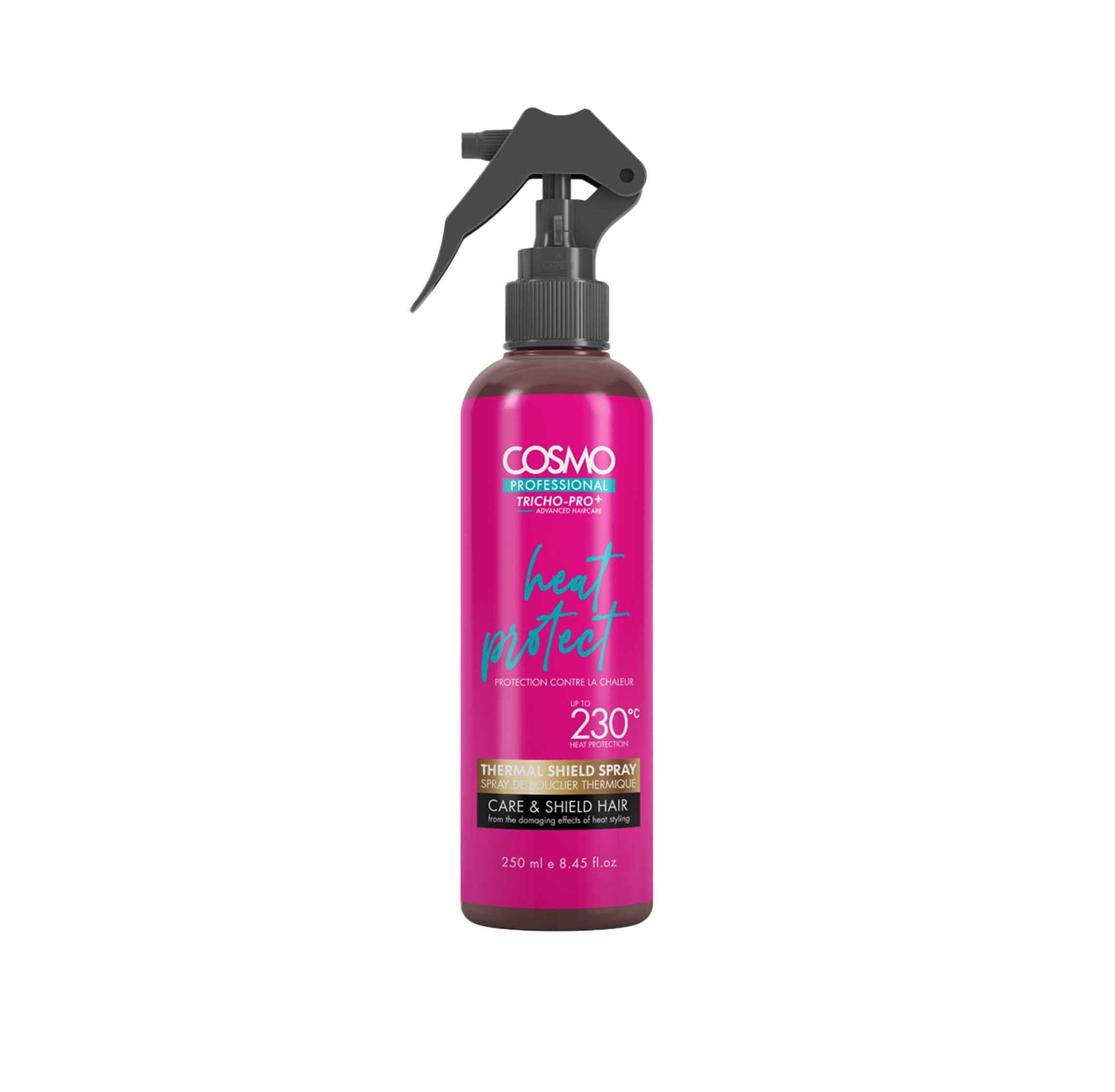 Cosmo Professional Heat Protect Thermal Shield Spray Care & Shields Hair - 250ml