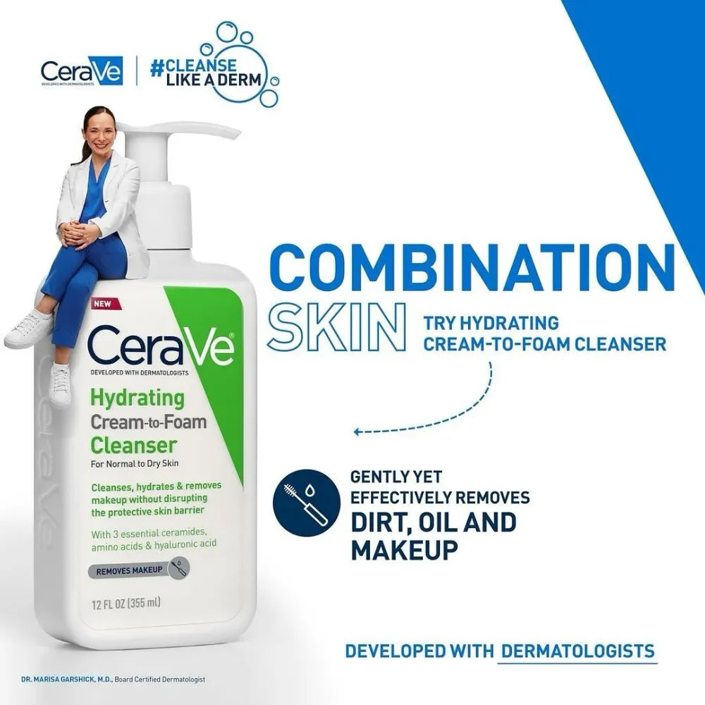 CeraVe Hydrating Cream to Foam Cleanser - 237ml