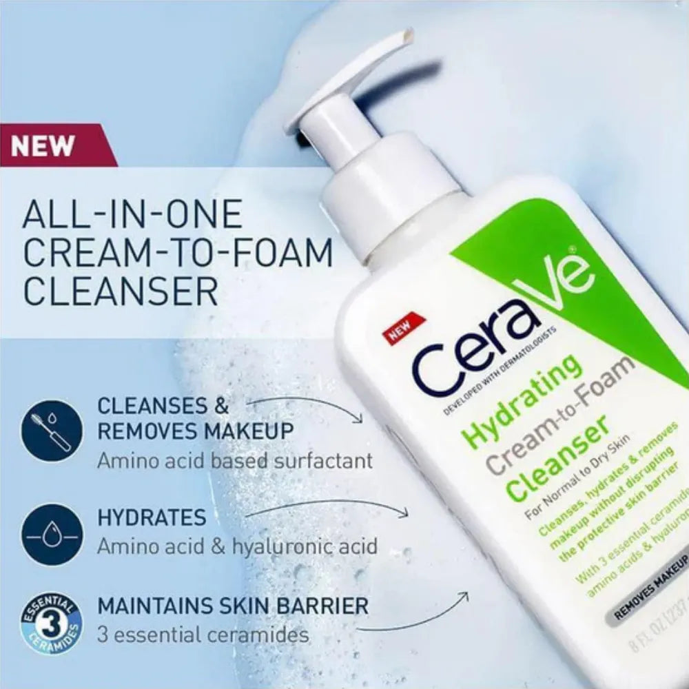 CeraVe Hydrating Cream to Foam Cleanser - 237ml