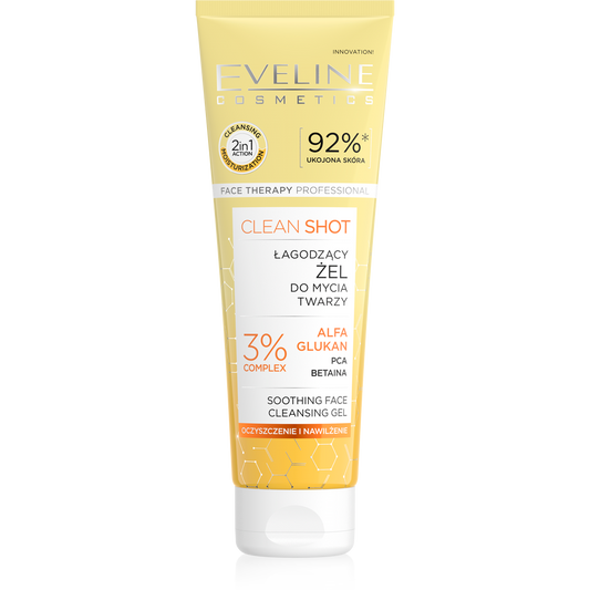 Eveline Clean Shot Soothining Face Wash Gel - 140ml