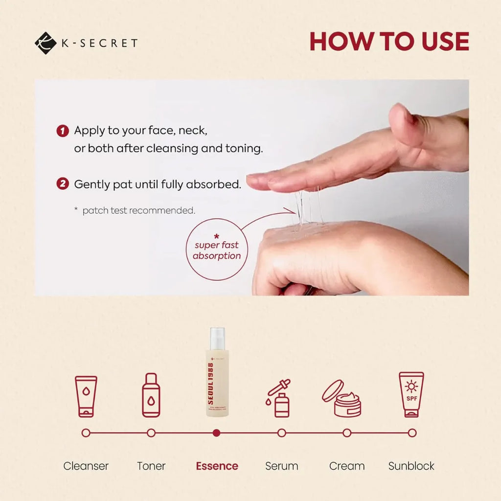 K-Secret SEOUL 1988 Essence Snail Mucin 97% + Rice