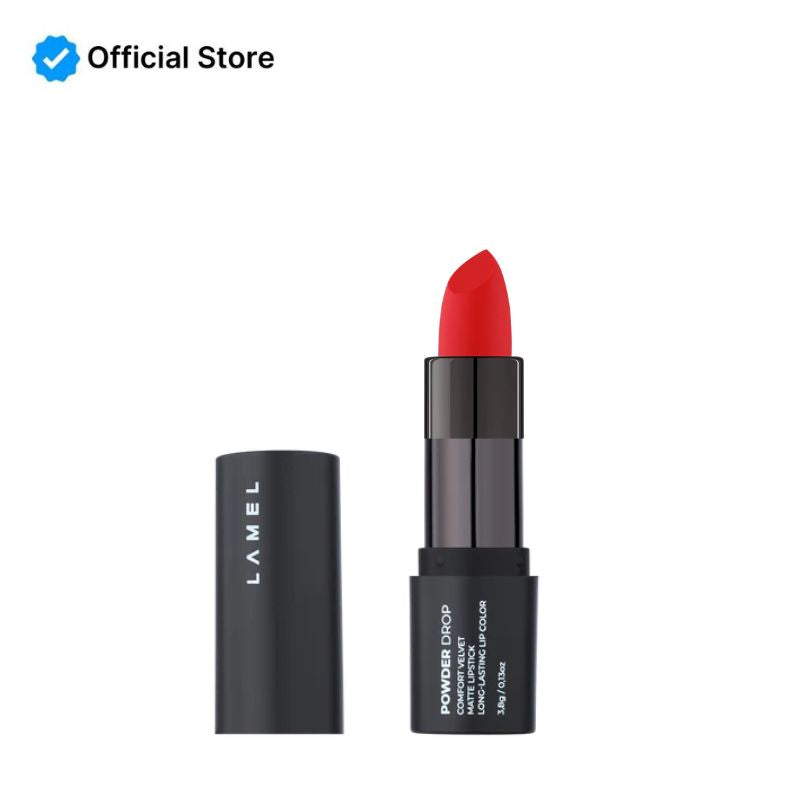 LAMEL Lipstick Powder Drop 407 Red Velvet