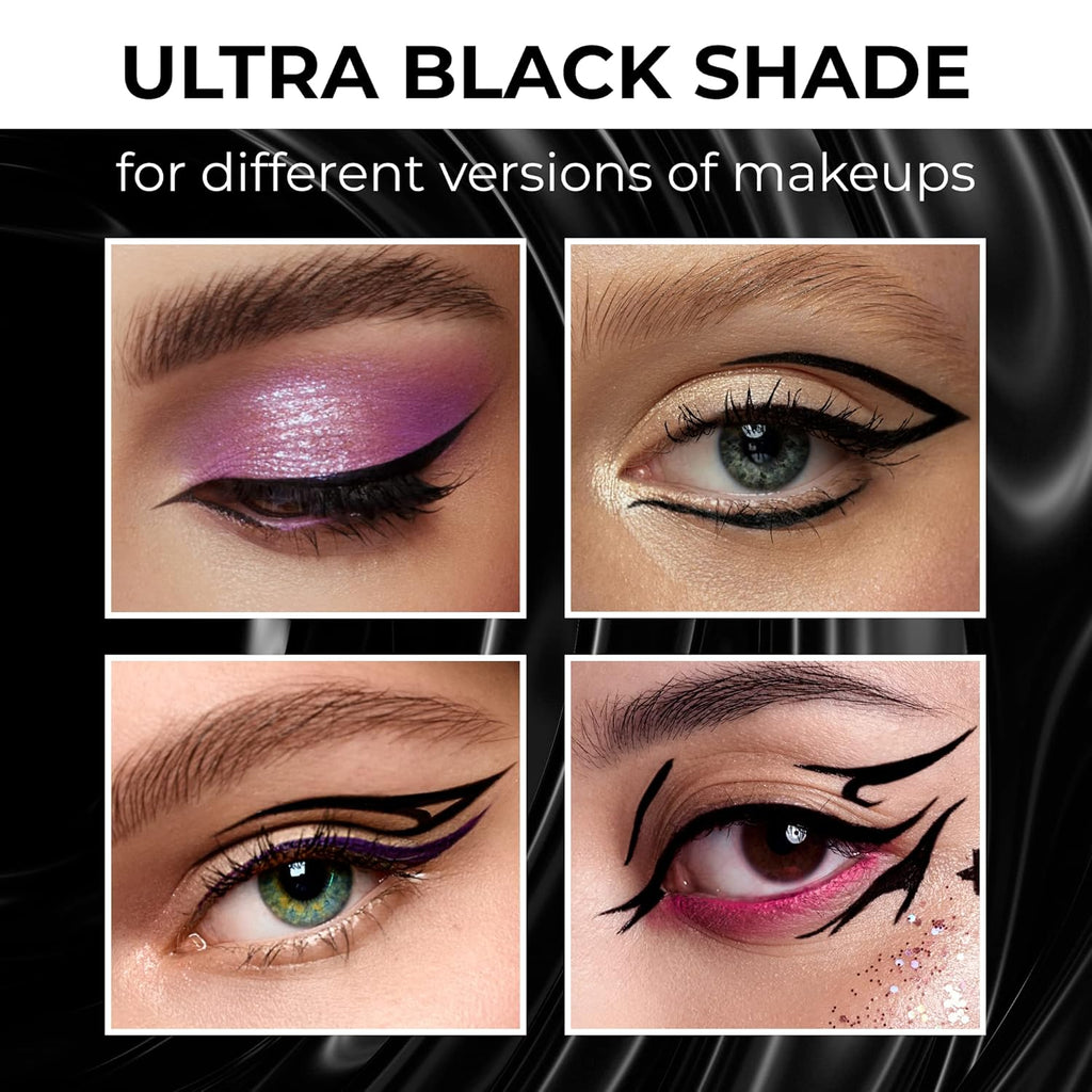 LAMEL Black Eyeliner with Soft Brush 401 Deep Black