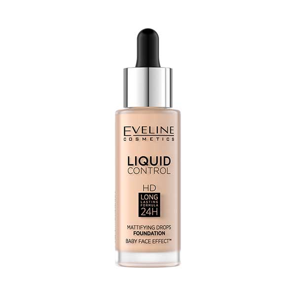 Eveline Liquid Control Mattifying Drops Foundation 32ml #001 Porcelain