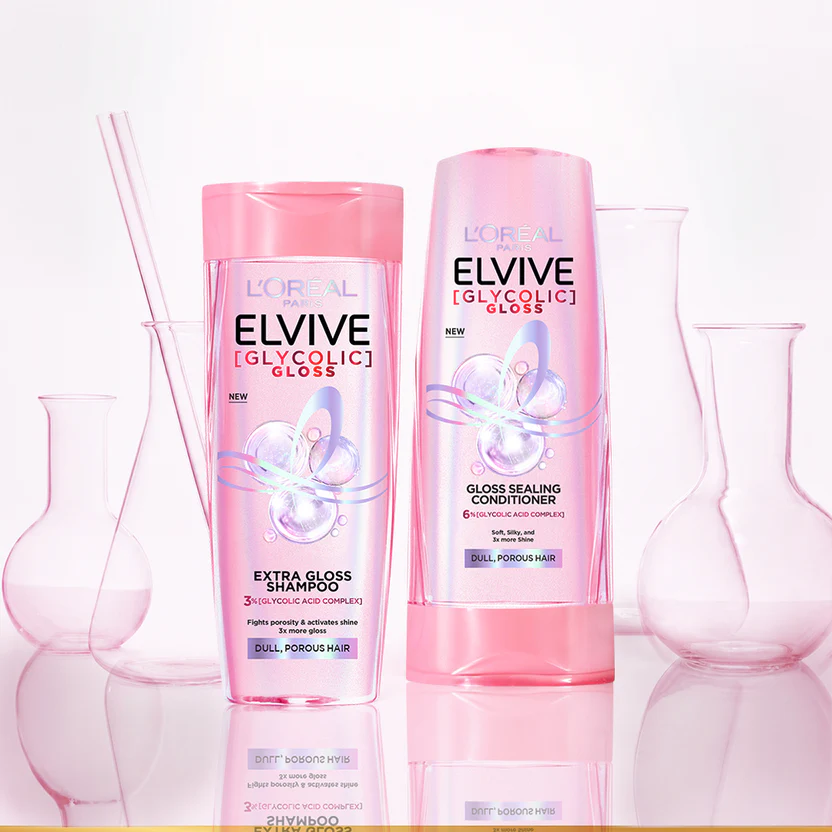 LOreal Paris Elvive Glycolic Gloss Shampoo - 175ml