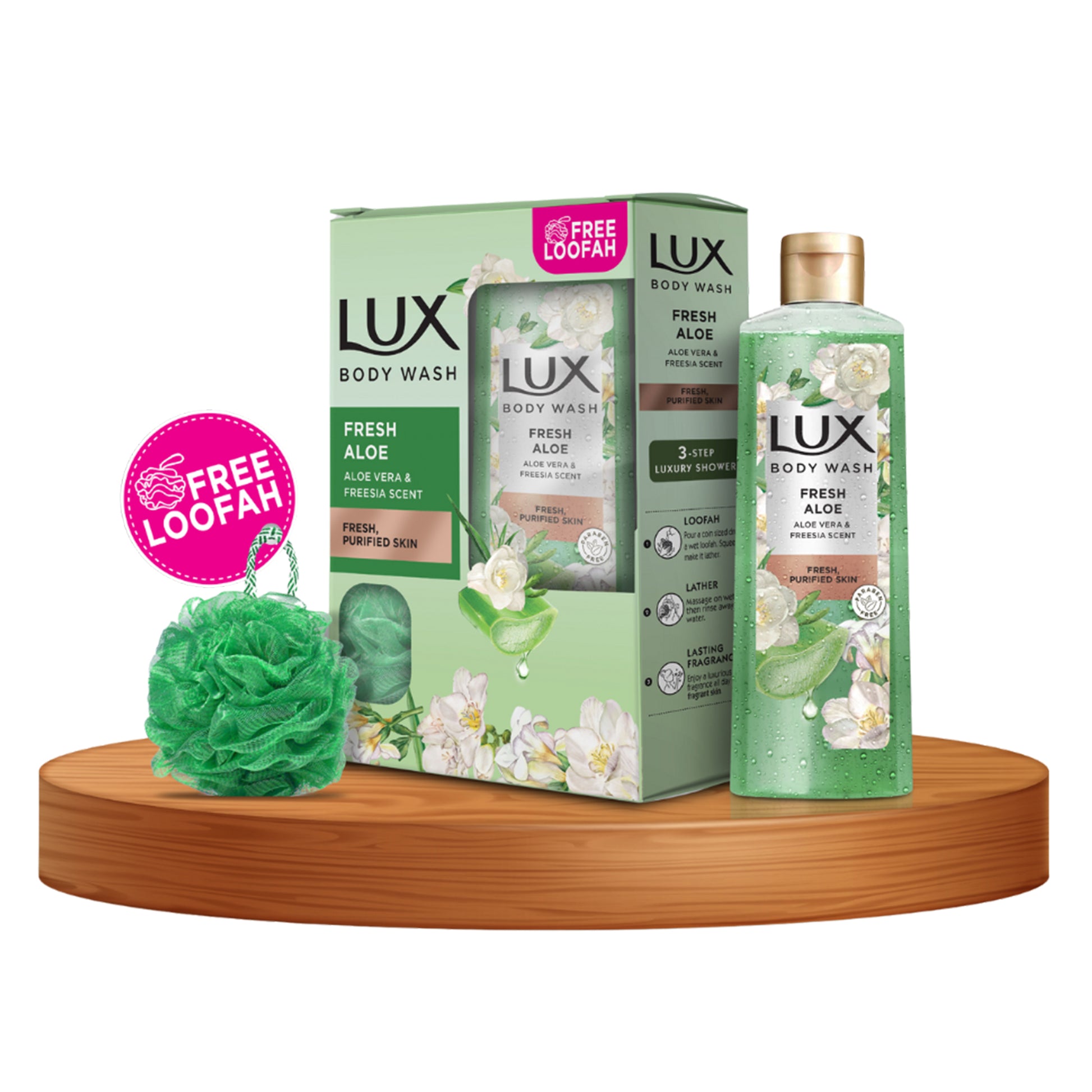 LUX BODY WASH ALOE BOX 520ML