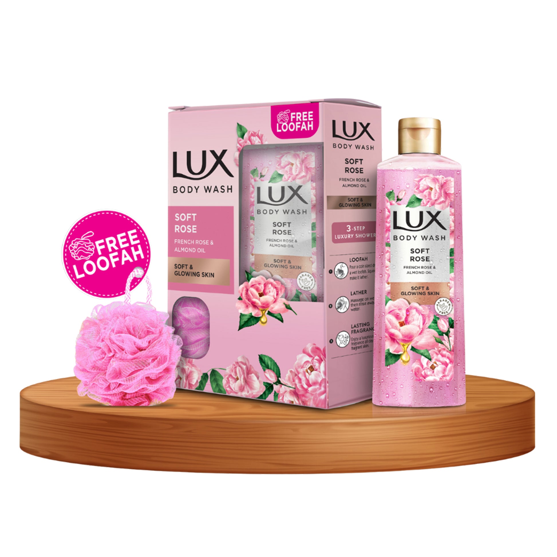 LUX BODY WASH ROSE BOX 250ML