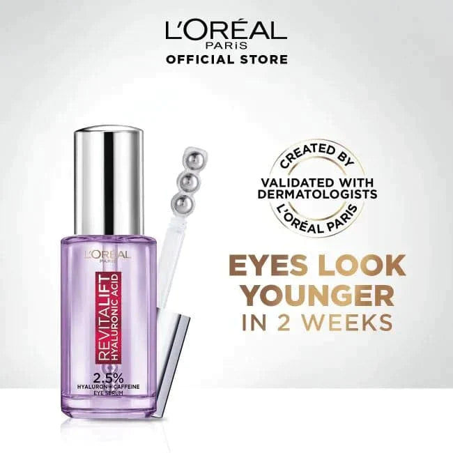 L'Oreal Paris Revitalift 1.5% [HA] + 1% Caffeine Eye Serum - 20ML - Premium Toners from Loreal Paris - Just Rs 3645! Shop now at Cozmetica